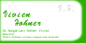 vivien hohner business card